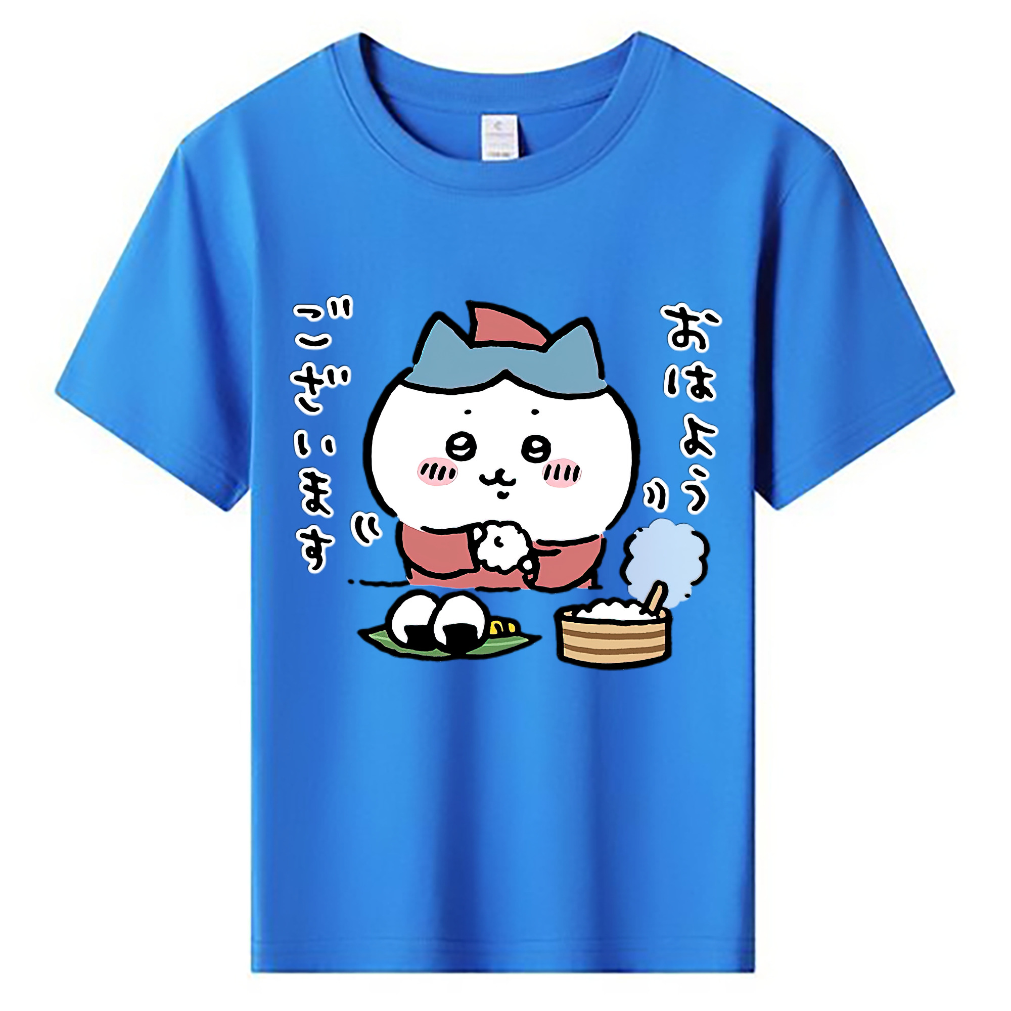 （画像用） ちいかわ ハチワレ Chii-kawa hachiware 綿100％キッズTシャツ（フロントプリント）